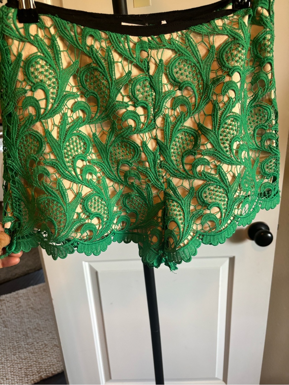 Endless Rose Emerald Lace Mini Skirt